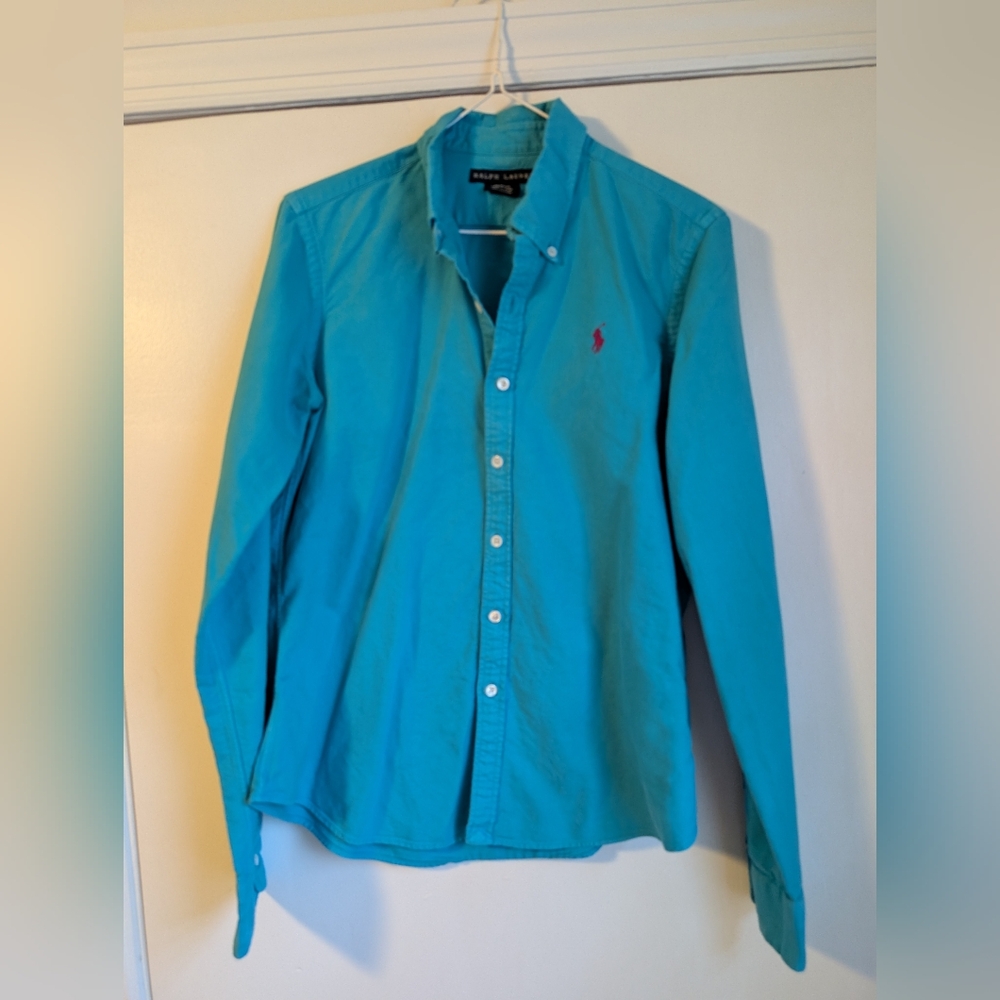 Ralph Lauren Caribbean Blue Button Down